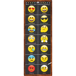 ASHLEY INCORPORATED Smart Poly® Clip Chart 9" X 24", Emoji Feelings With Grommett