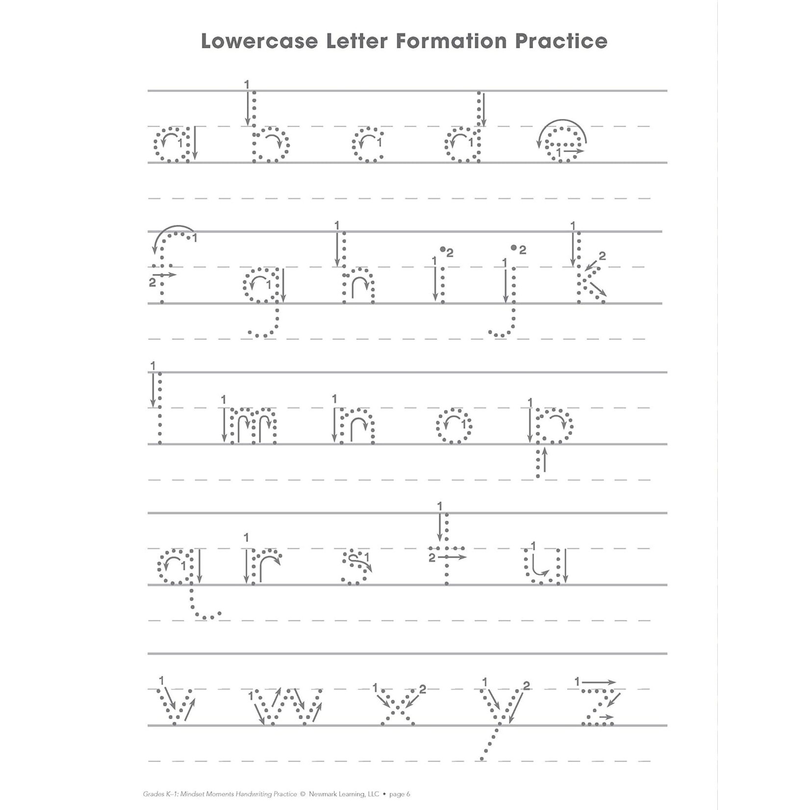 Handwriting Practice Manuscript Gr. K-1 - Mindset Moments