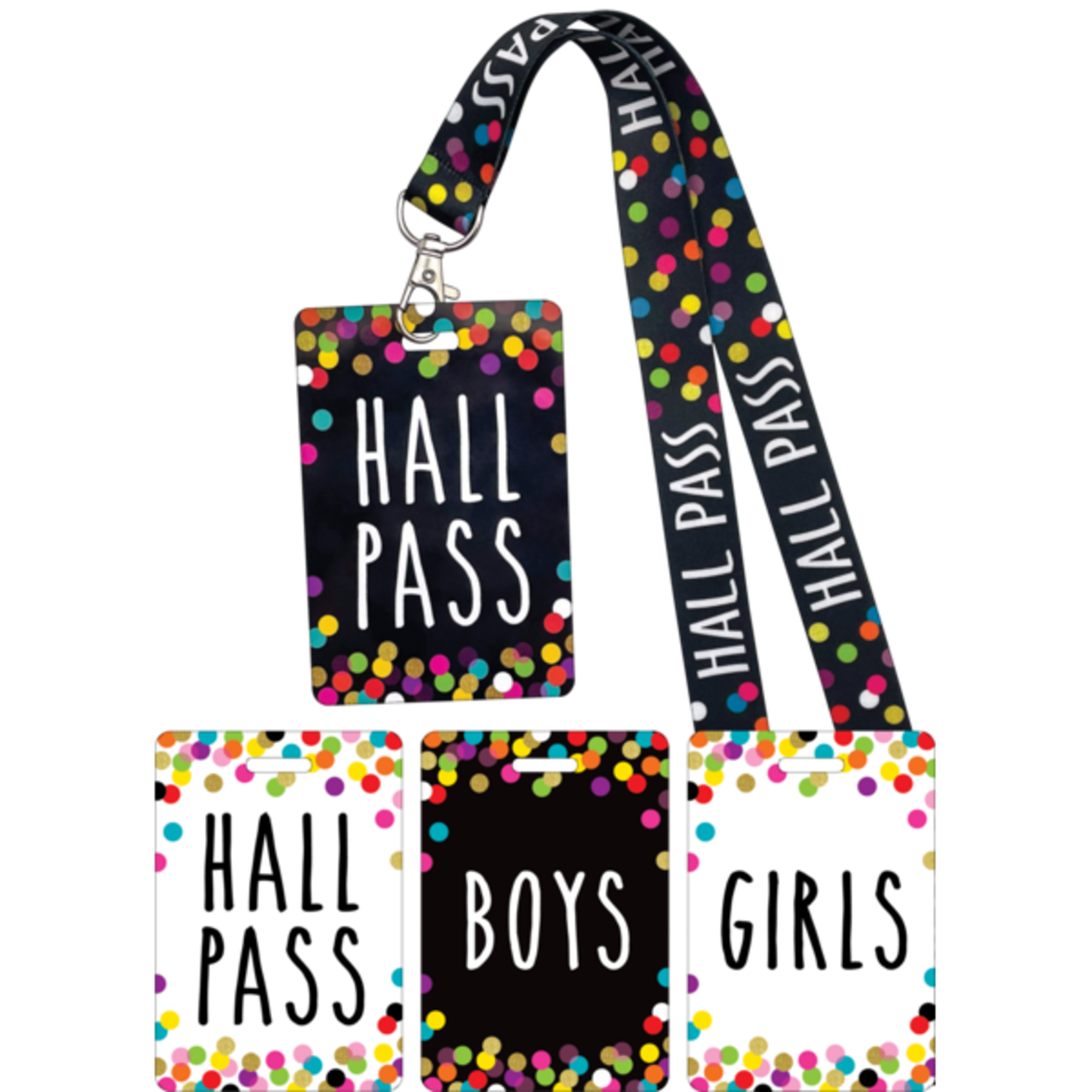 TEACHER CREATED RESOURCES Confetti Hall Pass Lanyards