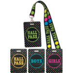 TEACHER CREATED RESOURCES Chalkboard Brights Hall Pass Lanyards