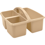 TEACHER CREATED RESOURCES Light Brown Plastic Storage Caddy