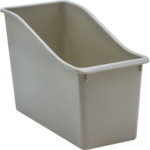 TEACHER CREATED RESOURCES Gray Plastic Book Bin