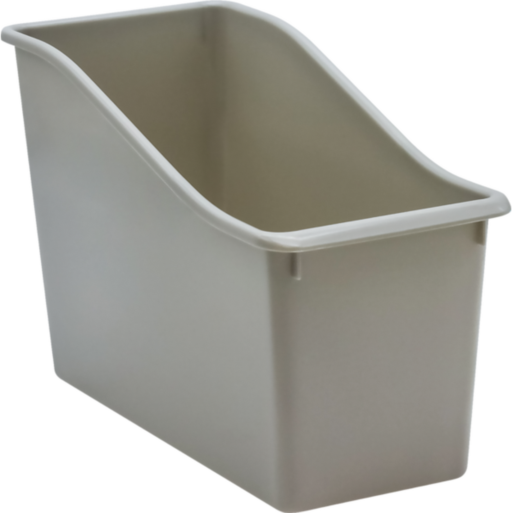 TEACHER CREATED RESOURCES Gray Plastic Book Bin