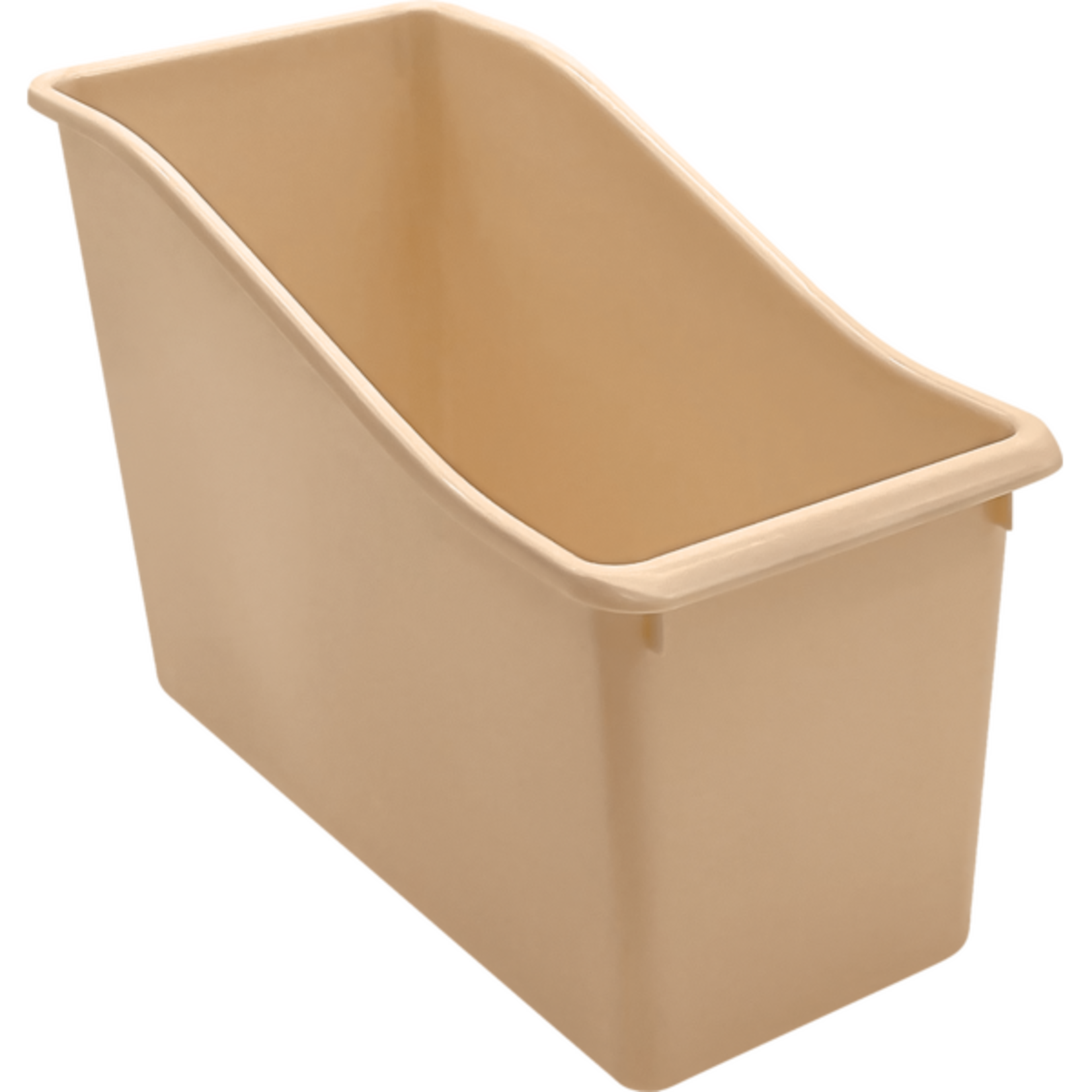 TEACHER CREATED RESOURCES Light Brown Plastic Book Bin