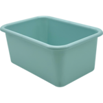 TEACHER CREATED RESOURCES Calming Blue Small Plastic Storage Bin