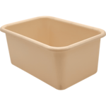TEACHER CREATED RESOURCES Light Brown Small Plastic Storage Bin