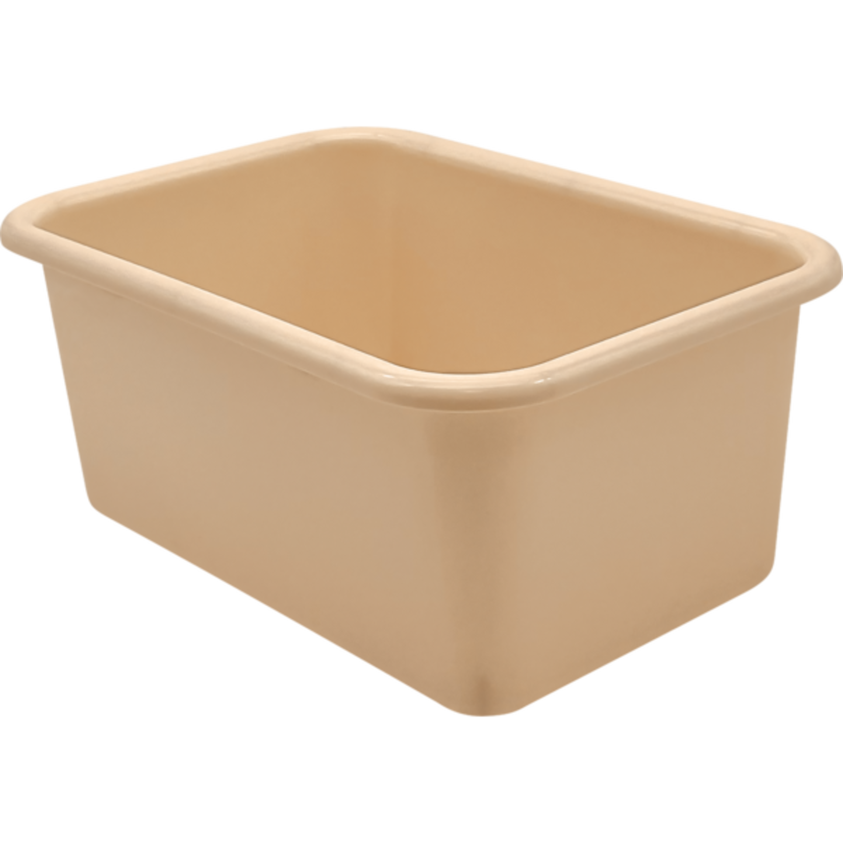 TEACHER CREATED RESOURCES Light Brown Small Plastic Storage Bin