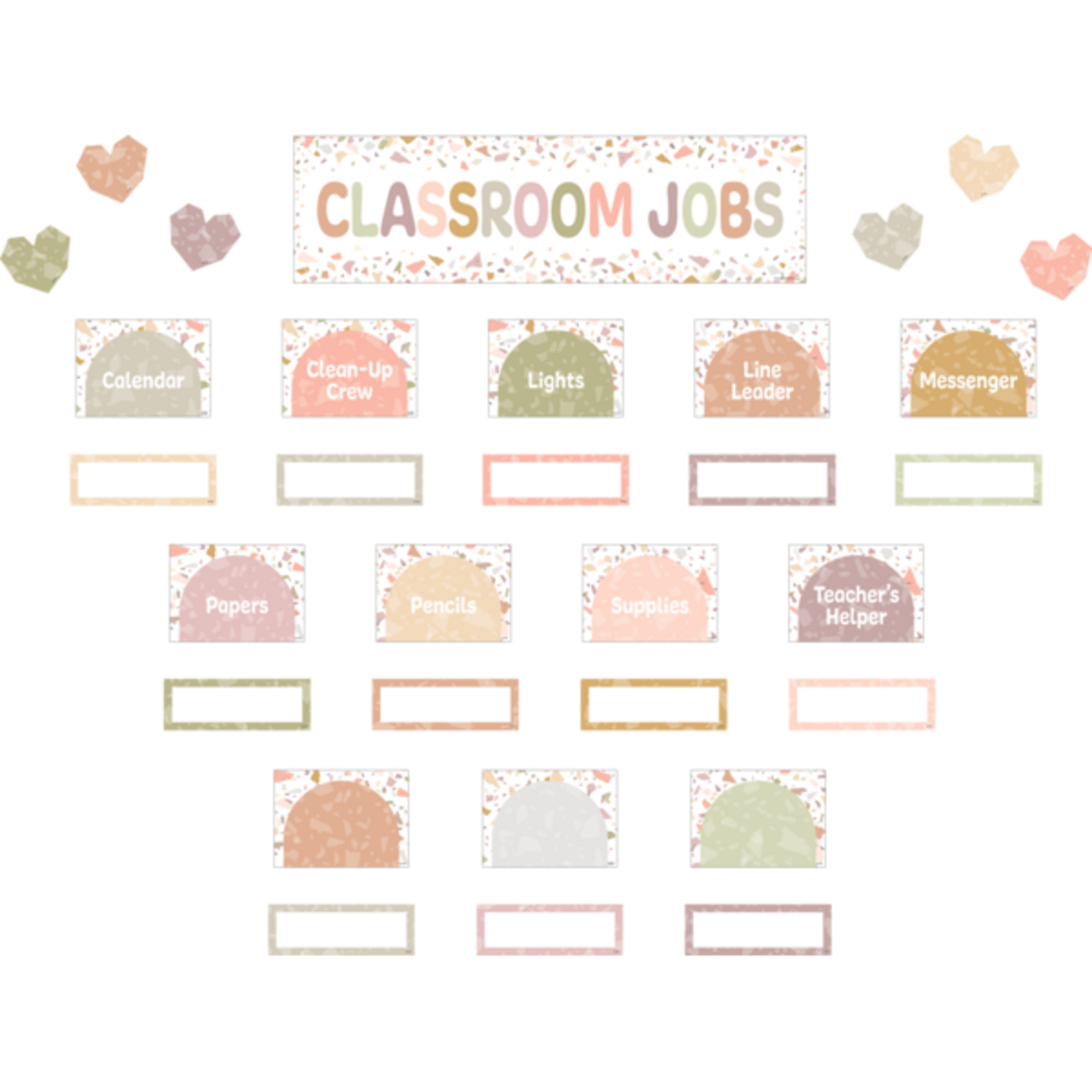 TEACHER CREATED RESOURCES Terrazzo Tones Classroom Jobs Mini Bulletin Board