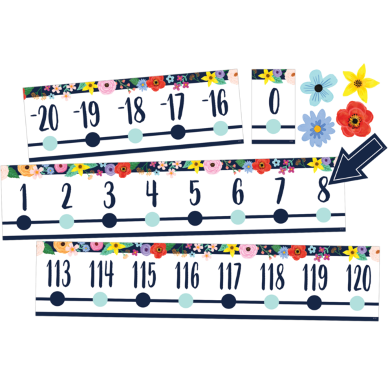 TEACHER CREATED RESOURCES Wildflowers Number Line (-20 to +120) Bulletin Board