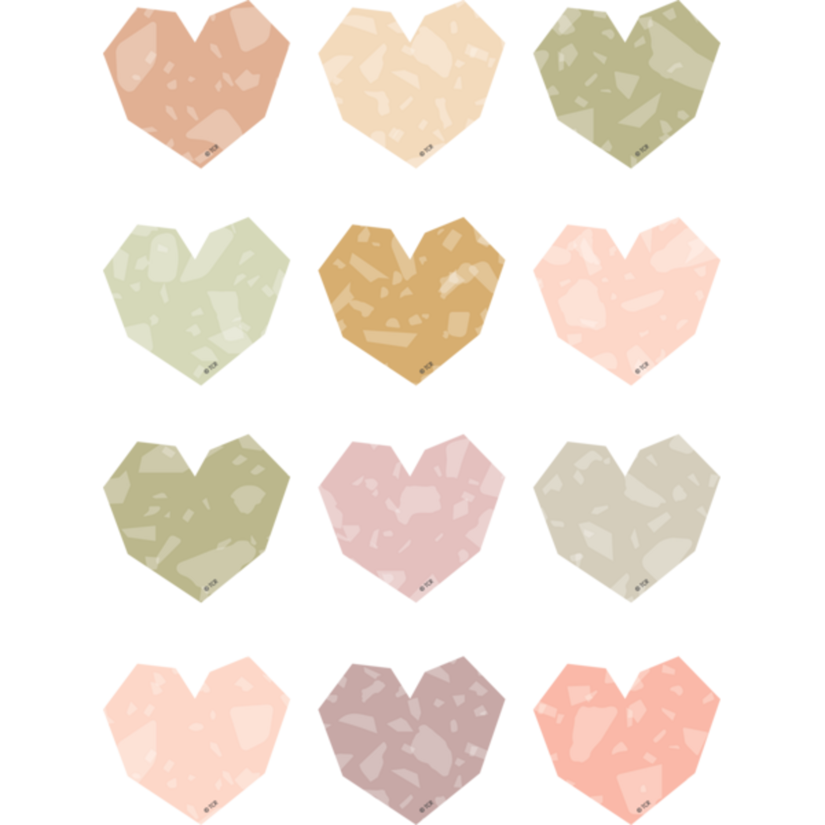 TEACHER CREATED RESOURCES Terrazzo Tones Hearts Mini Accents