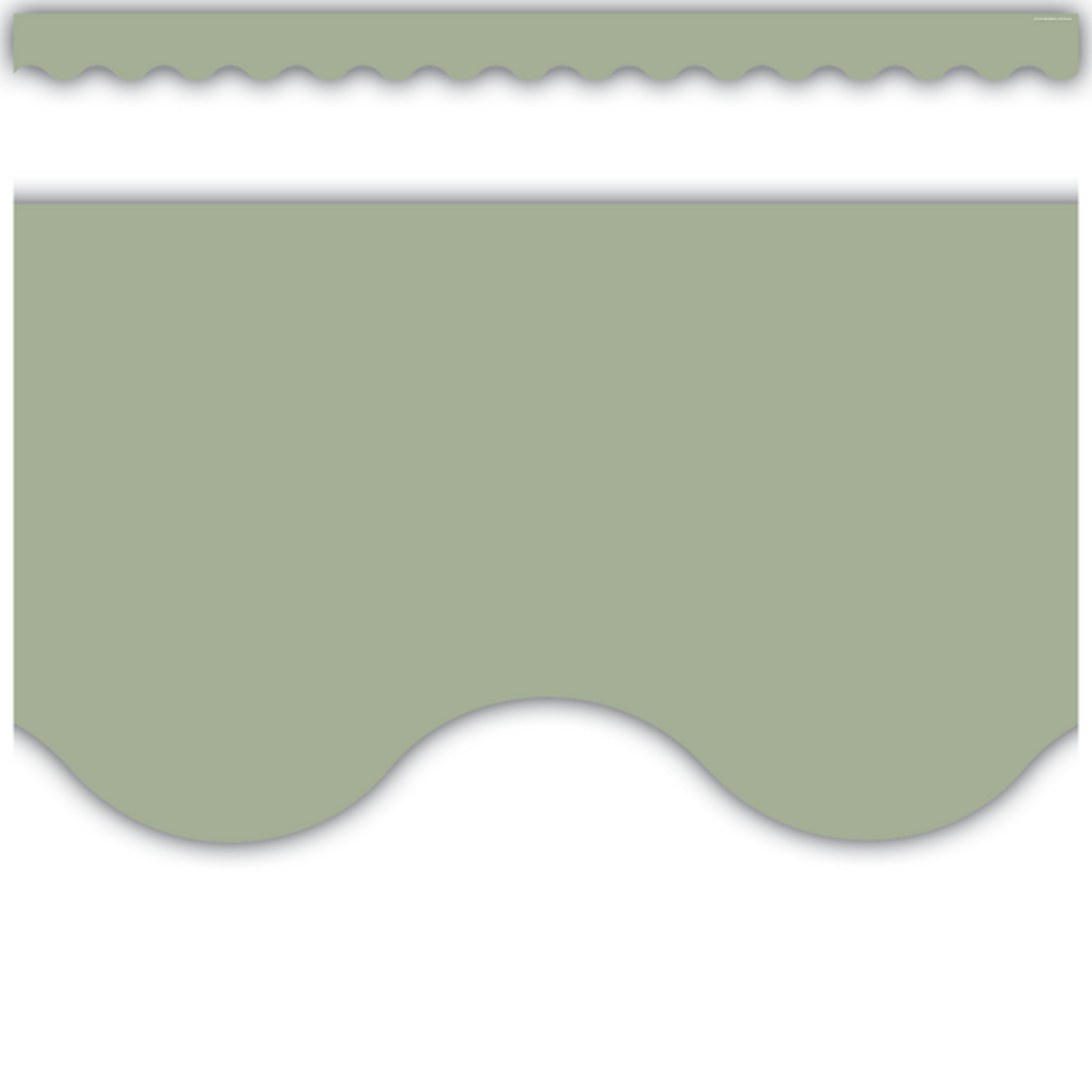 TEACHER CREATED RESOURCES Sage Green Scalloped Border Trim