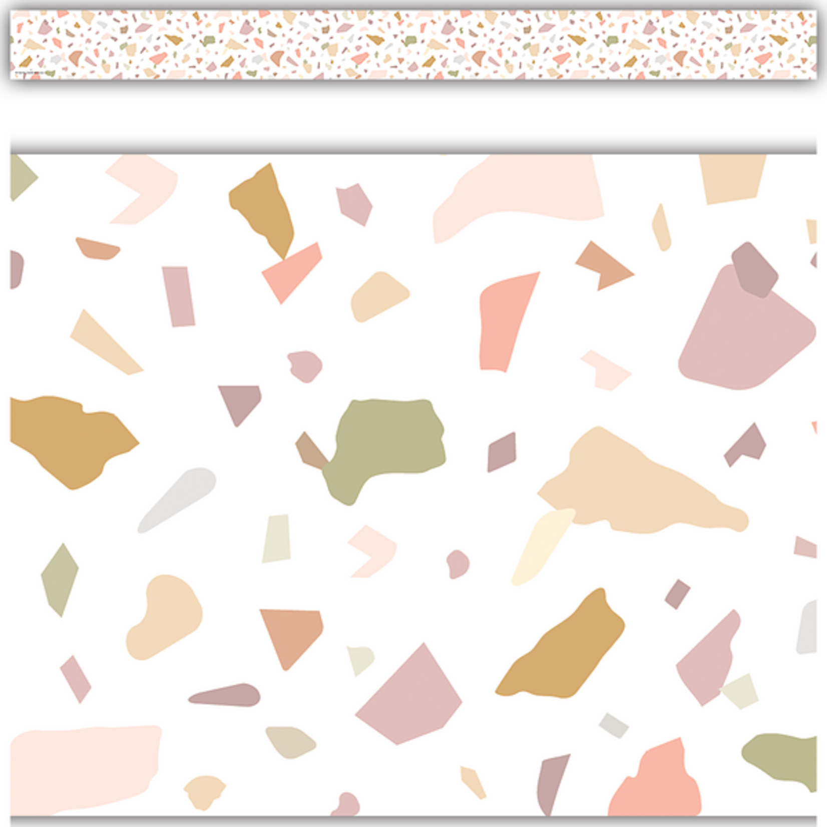 TEACHER CREATED RESOURCES Terrazzo Tones Straight Border Trim
