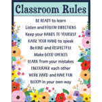 TEACHER CREATED RESOURCES Wildflowers Classroom Rules Chart