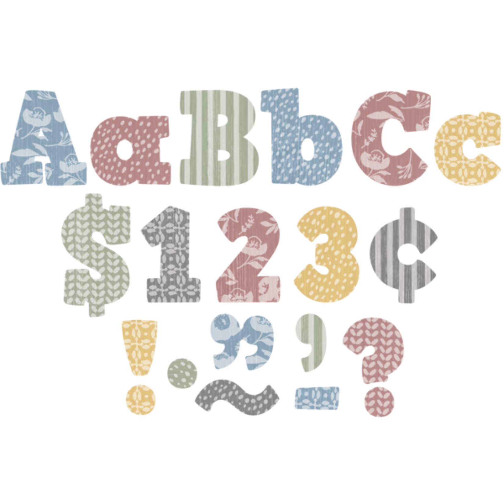 TEACHER CREATED RESOURCES Classroom Cottage Bold Block 4" Letters Combo Pack