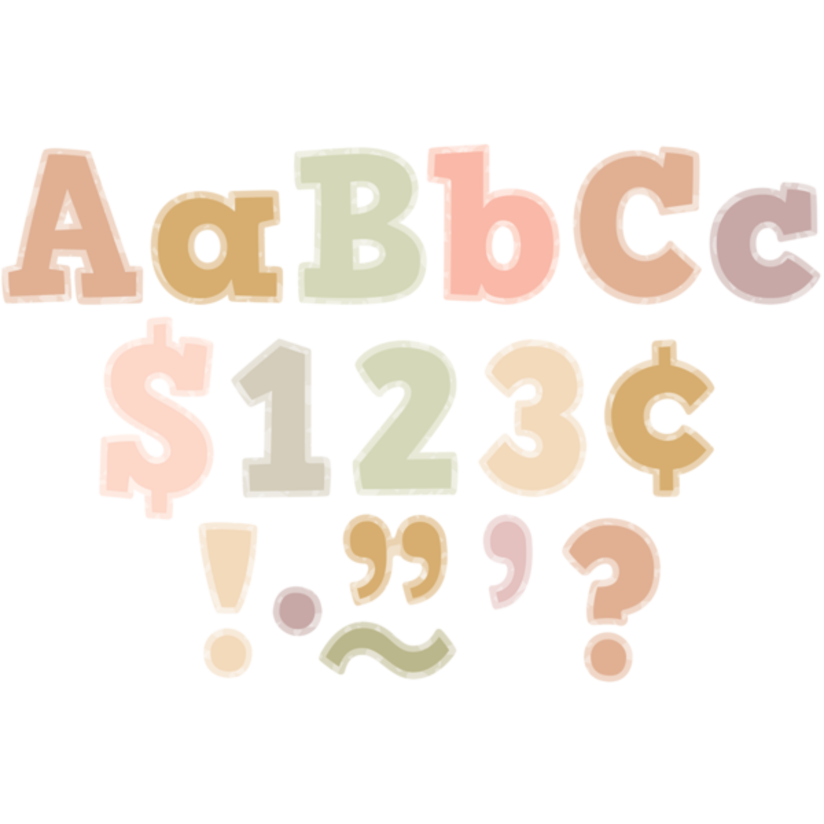 TEACHER CREATED RESOURCES Terrazzo Tones Bold Block 4" Letters Combo Pack