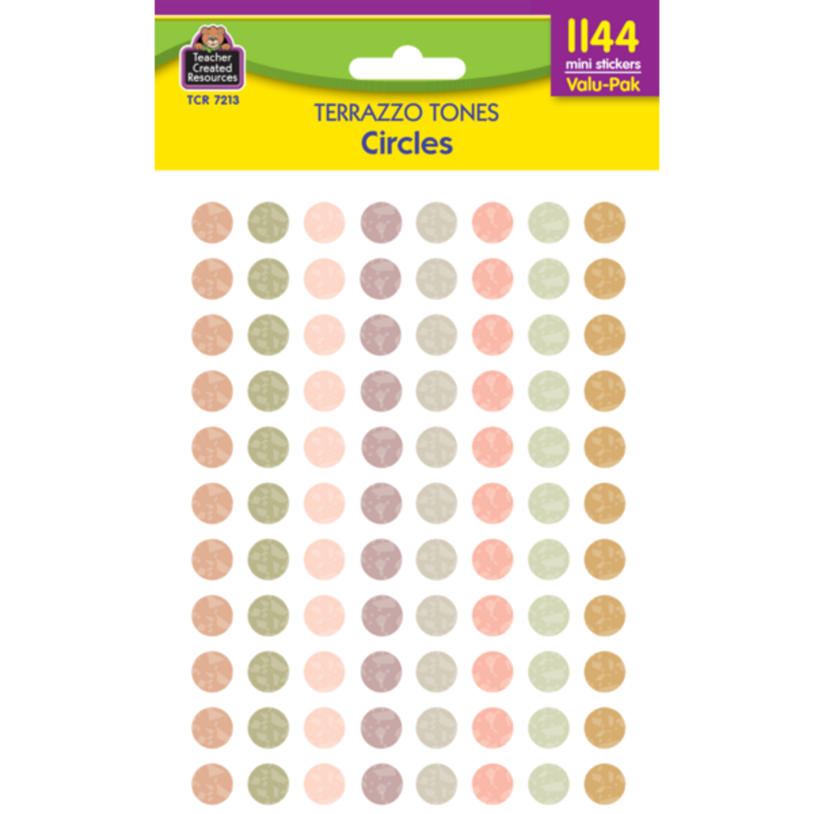 TEACHER CREATED RESOURCES Terrazzo Tones Circles Mini Stickers Valu-Pak