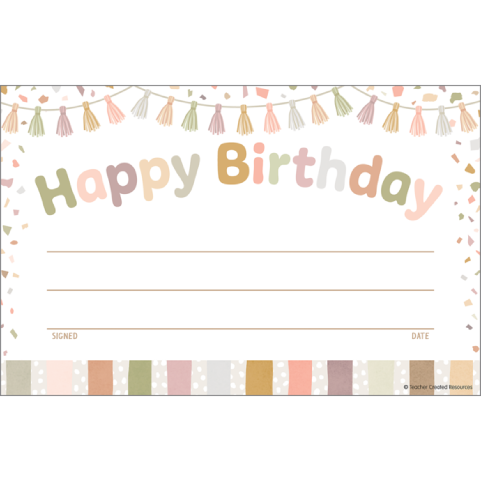 TEACHER CREATED RESOURCES Terrazzo Tones Happy Birthday Awards