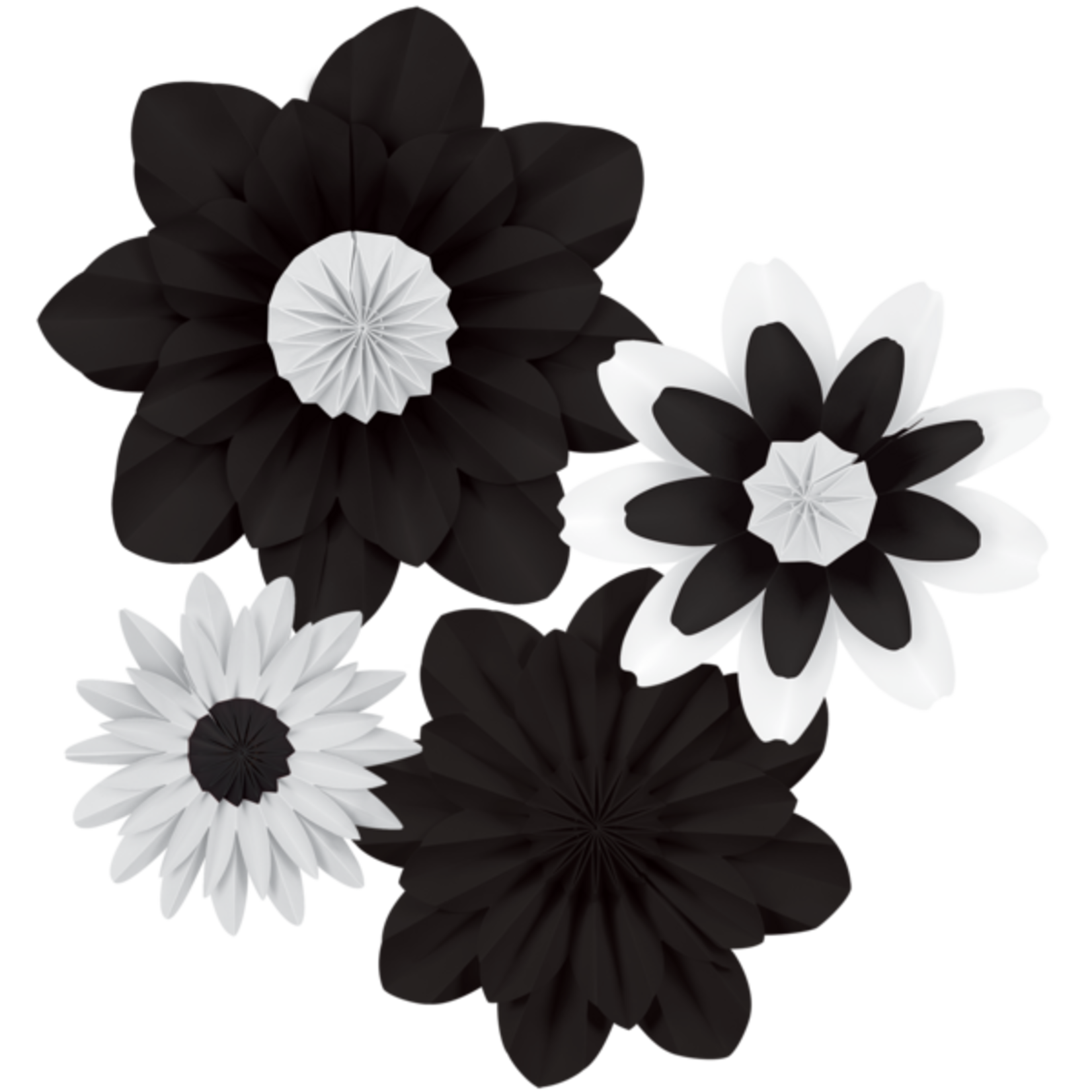 TEACHER CREATED RESOURCES Black and White Paper Flowers