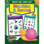 TEACHER CREATED RESOURCES Matching and Sorting Write-On Wipe-Off Book Gr PreK-K