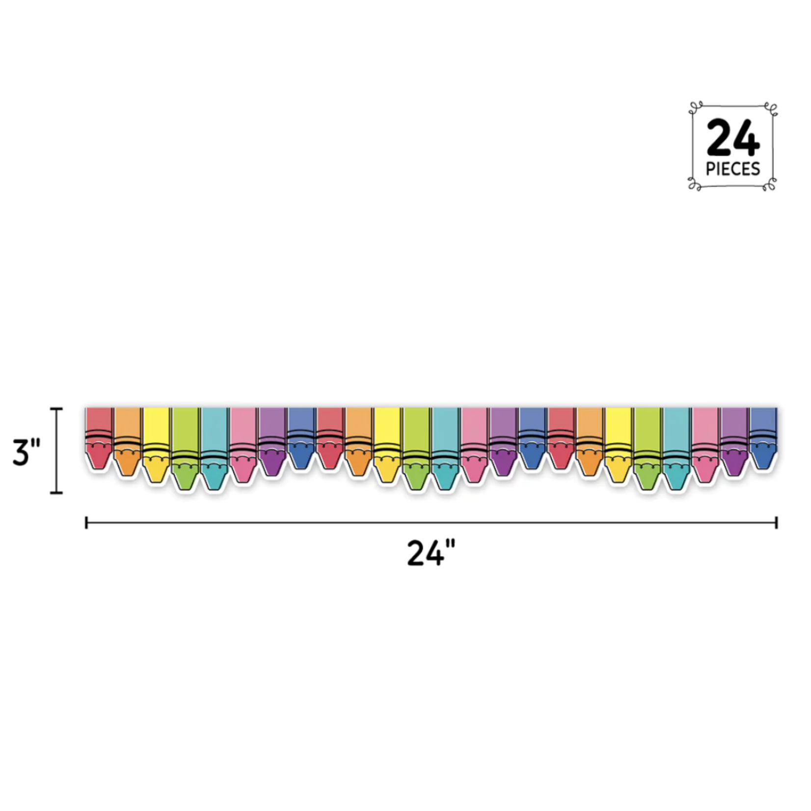 CREATIVE TEACHING PRESS Core Decor Doodle Crayons EZ Border