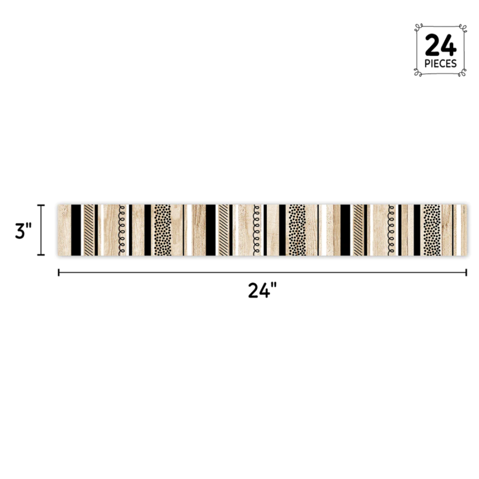 CREATIVE TEACHING PRESS Core Decor Stripes and Doodles on Wood EZ  & DOODLES ON WOOD
