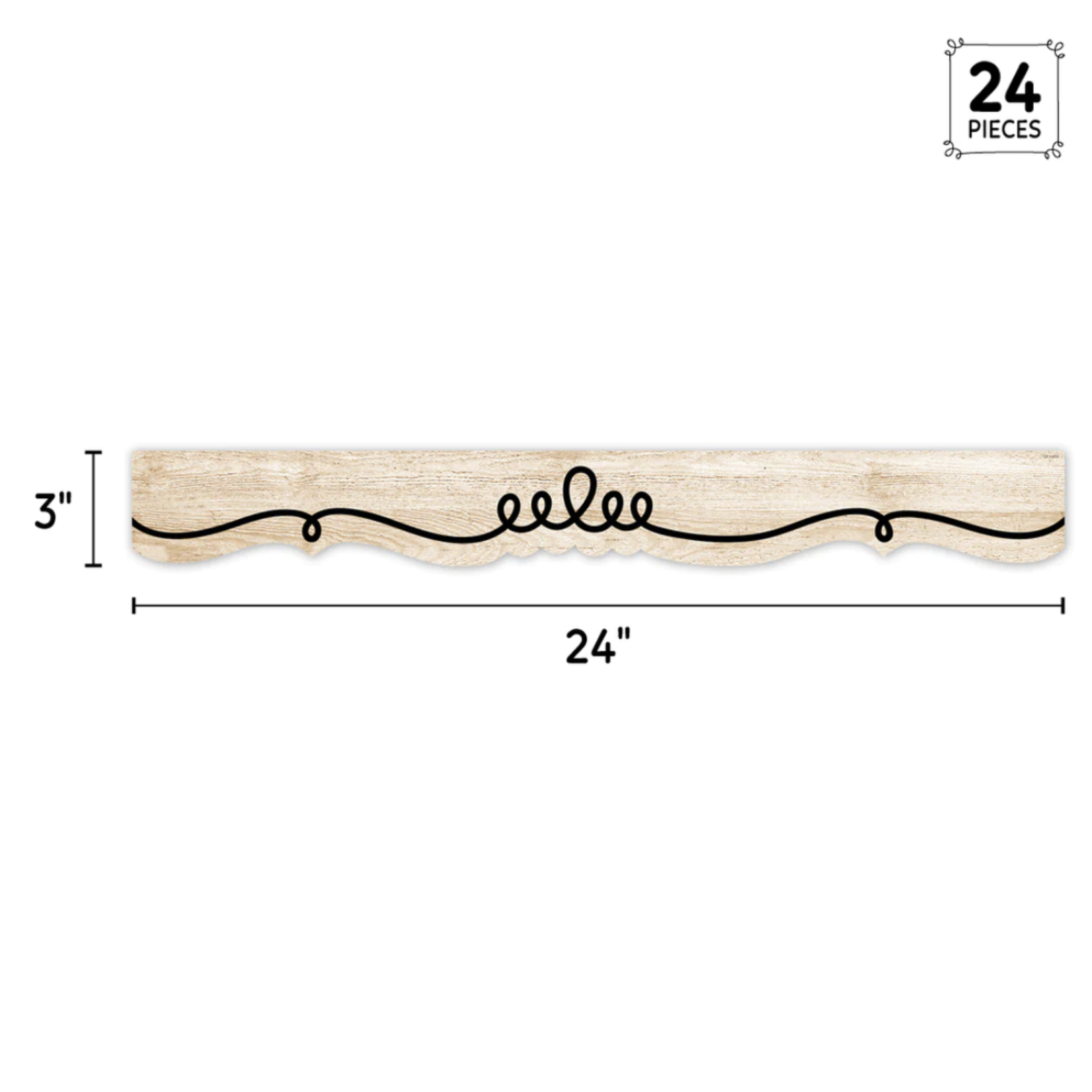 CREATIVE TEACHING PRESS Core Decor Loop-de-Doodle on Wood EZ Border