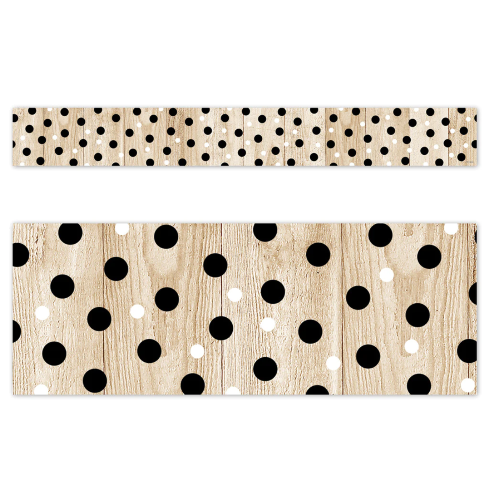 CREATIVE TEACHING PRESS Core Decor Polka Dots on Wood EZ Border