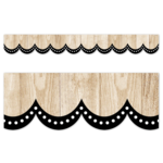 CREATIVE TEACHING PRESS Core Decor Dotted Scallops on Wood EZ Border