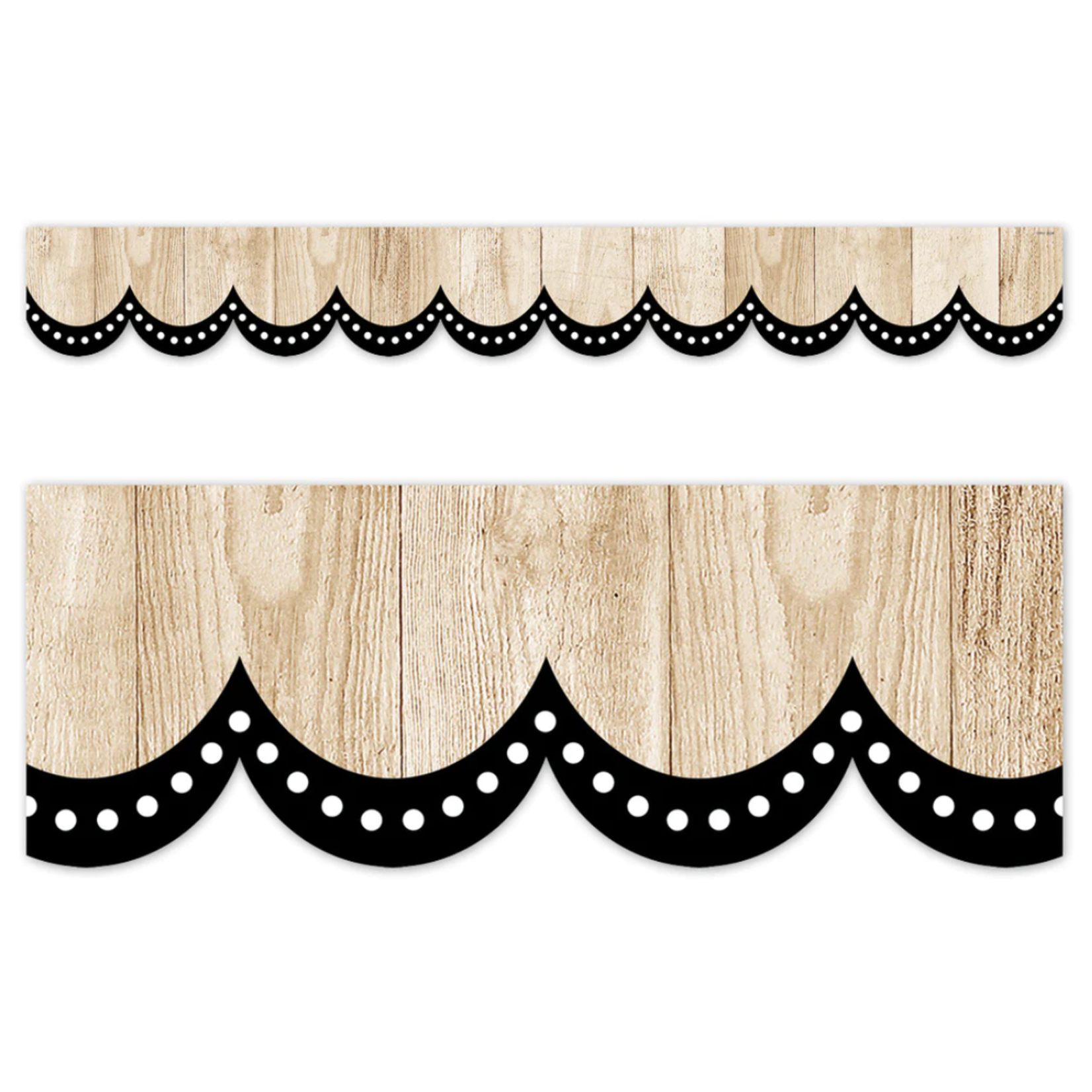CREATIVE TEACHING PRESS Core Decor Dotted Scallops on Wood EZ Border