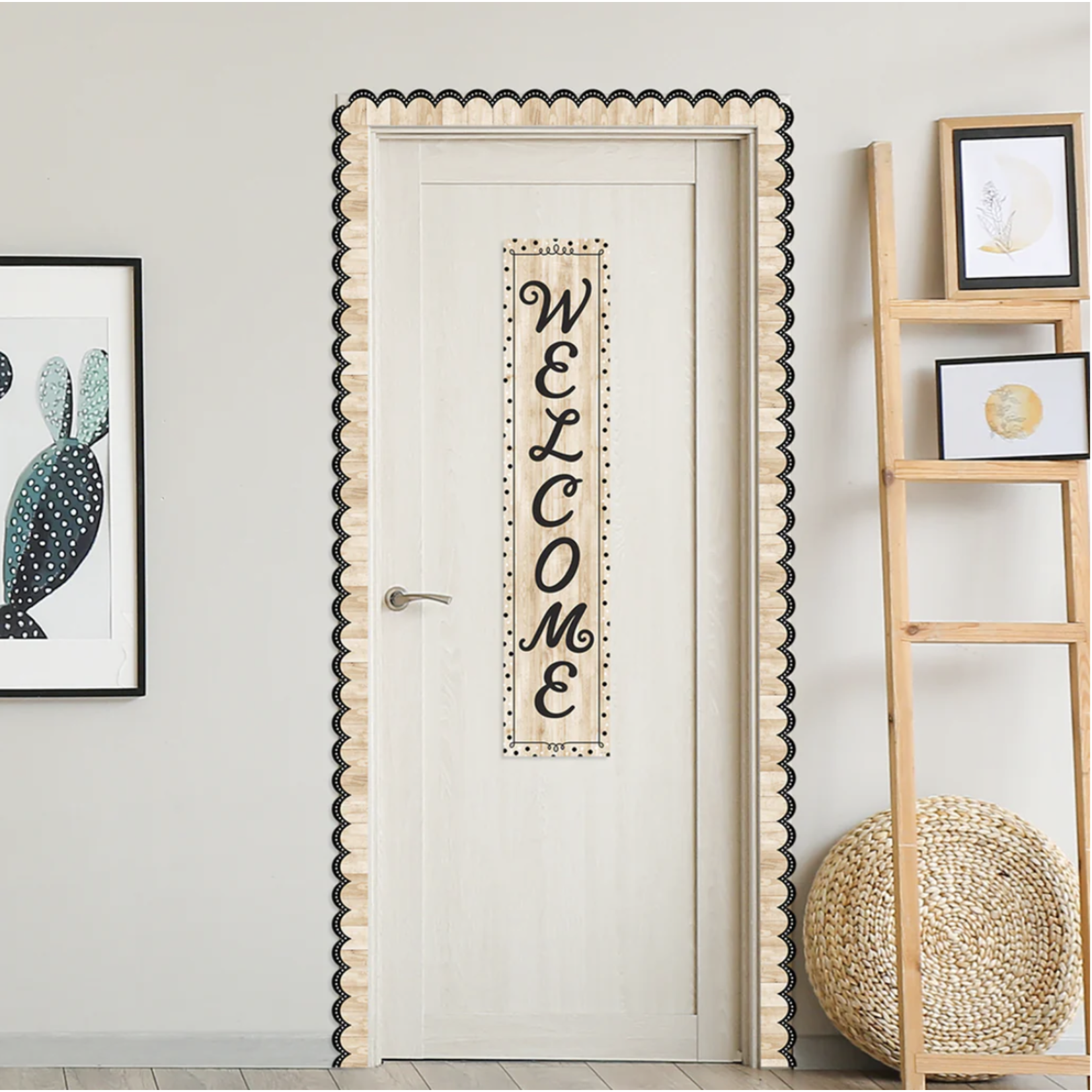 CREATIVE TEACHING PRESS Core Decor Dotted Scallops on Wood EZ Border