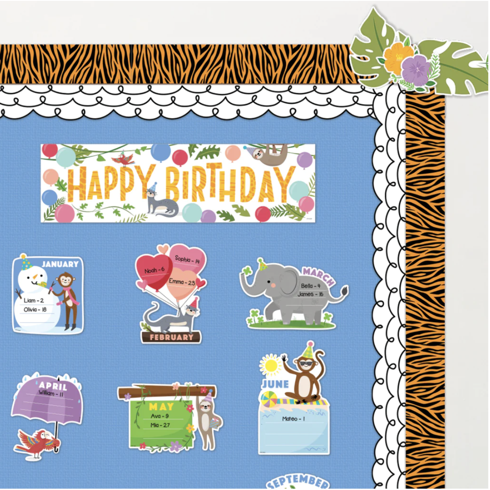 CREATIVE TEACHING PRESS Jungle Friends Tiger Stripes EZ Border