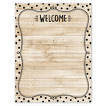 CREATIVE TEACHING PRESS Core Decor Black, White, and Wood Welcome Chart