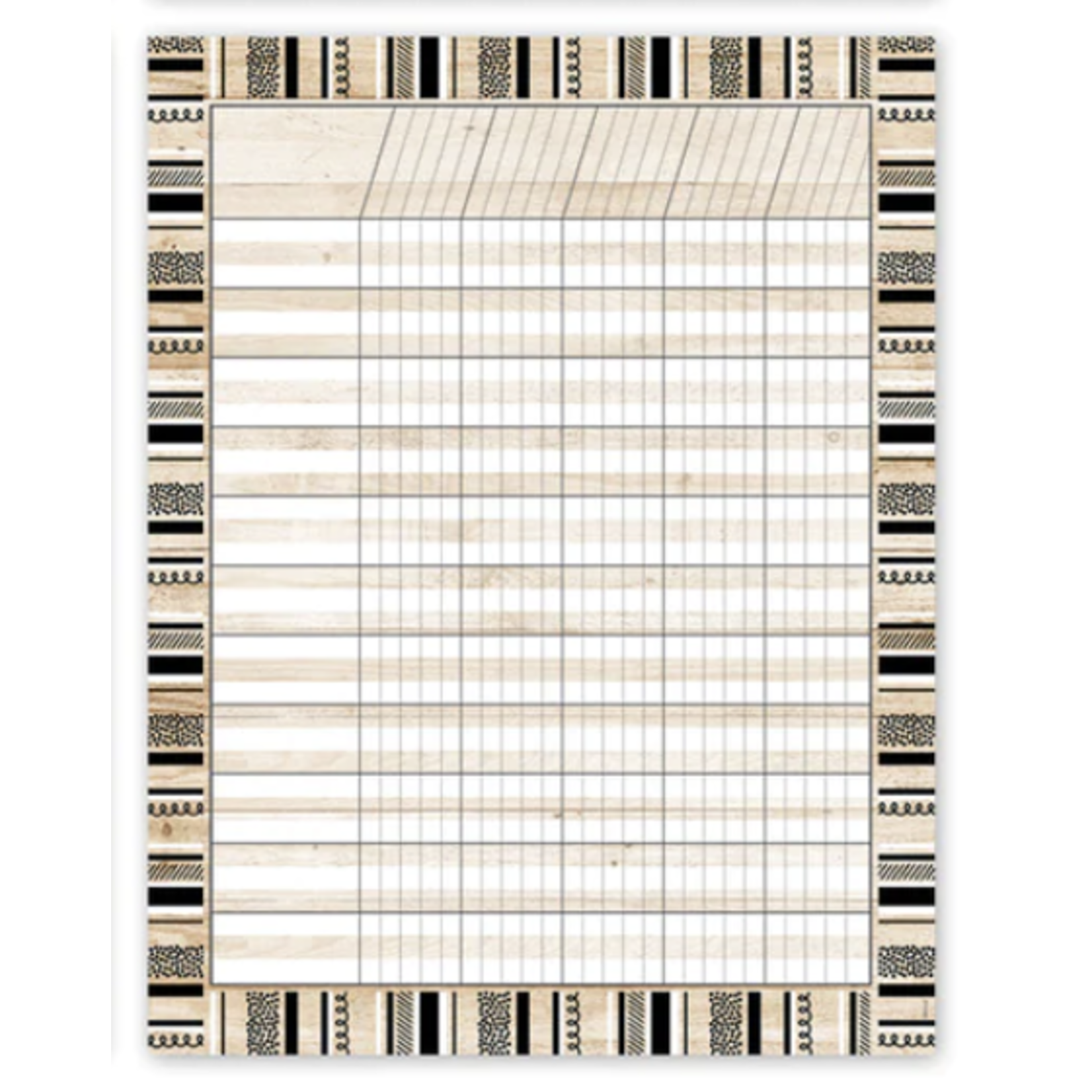 CREATIVE TEACHING PRESS Core Decor Black, White, and Wood Incentive Chart