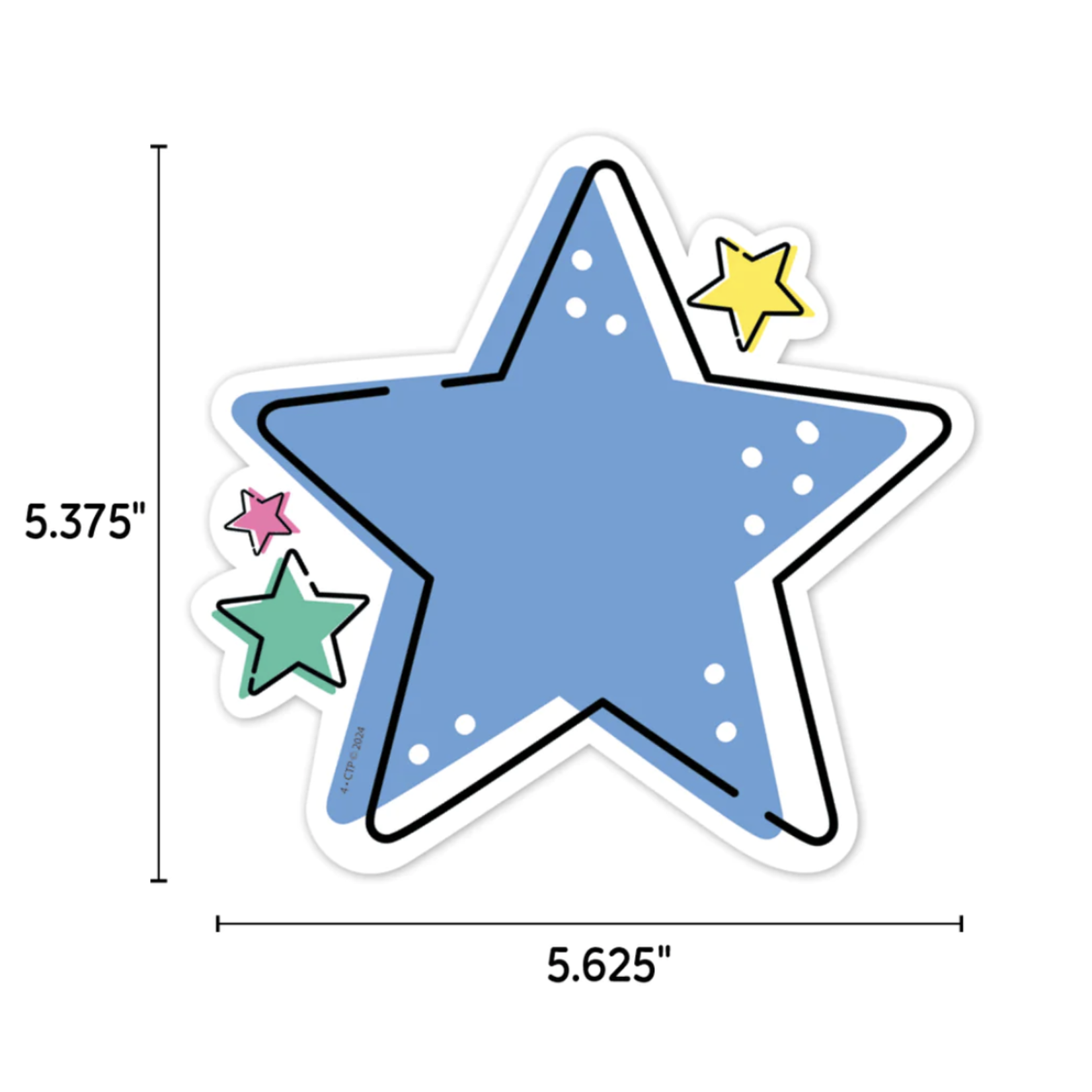 CREATIVE TEACHING PRESS Star Bright Stars 6" Designer Cut-Outs