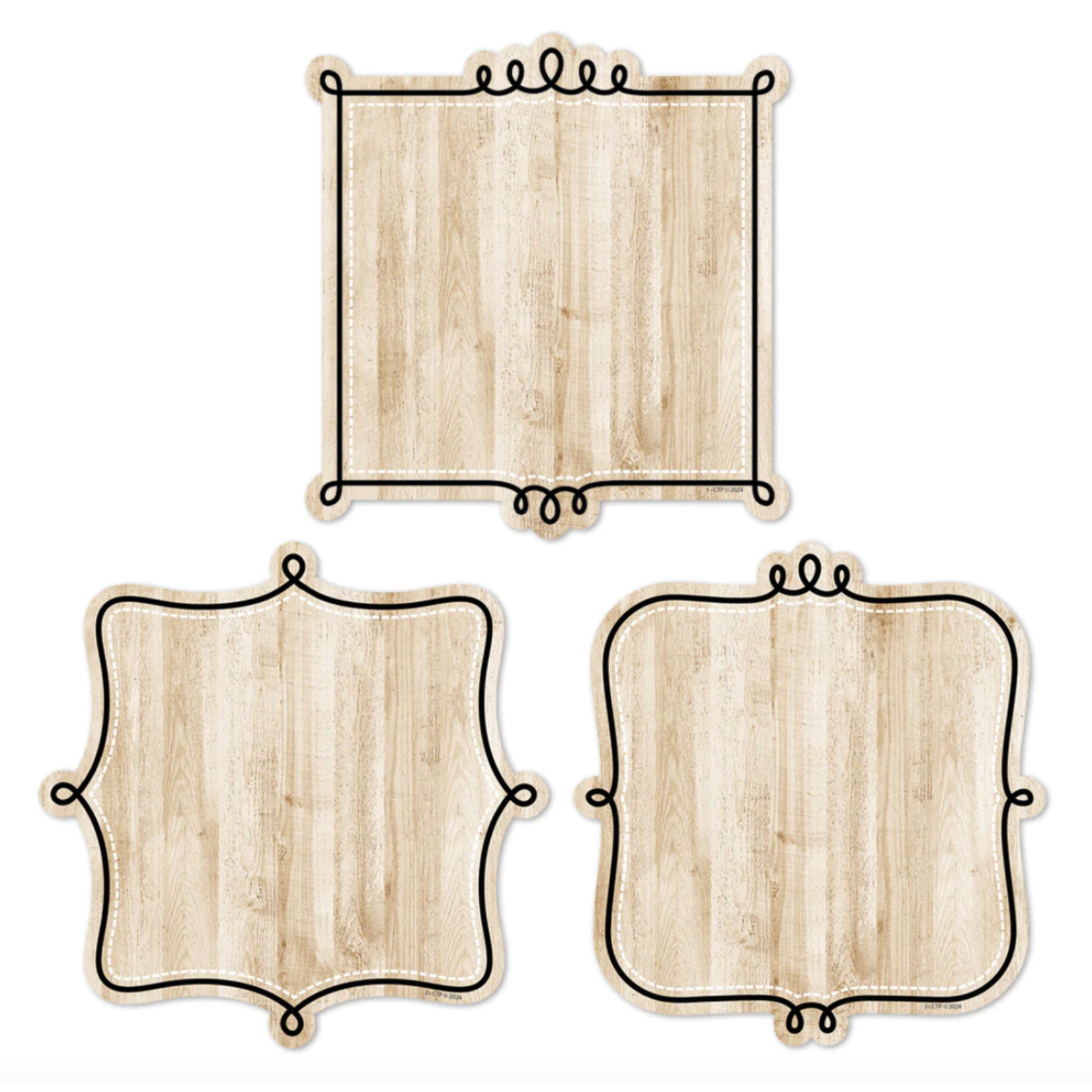 CREATIVE TEACHING PRESS Core Decor Loop-de-Loop on Wood 6" Designer Cut-Outs