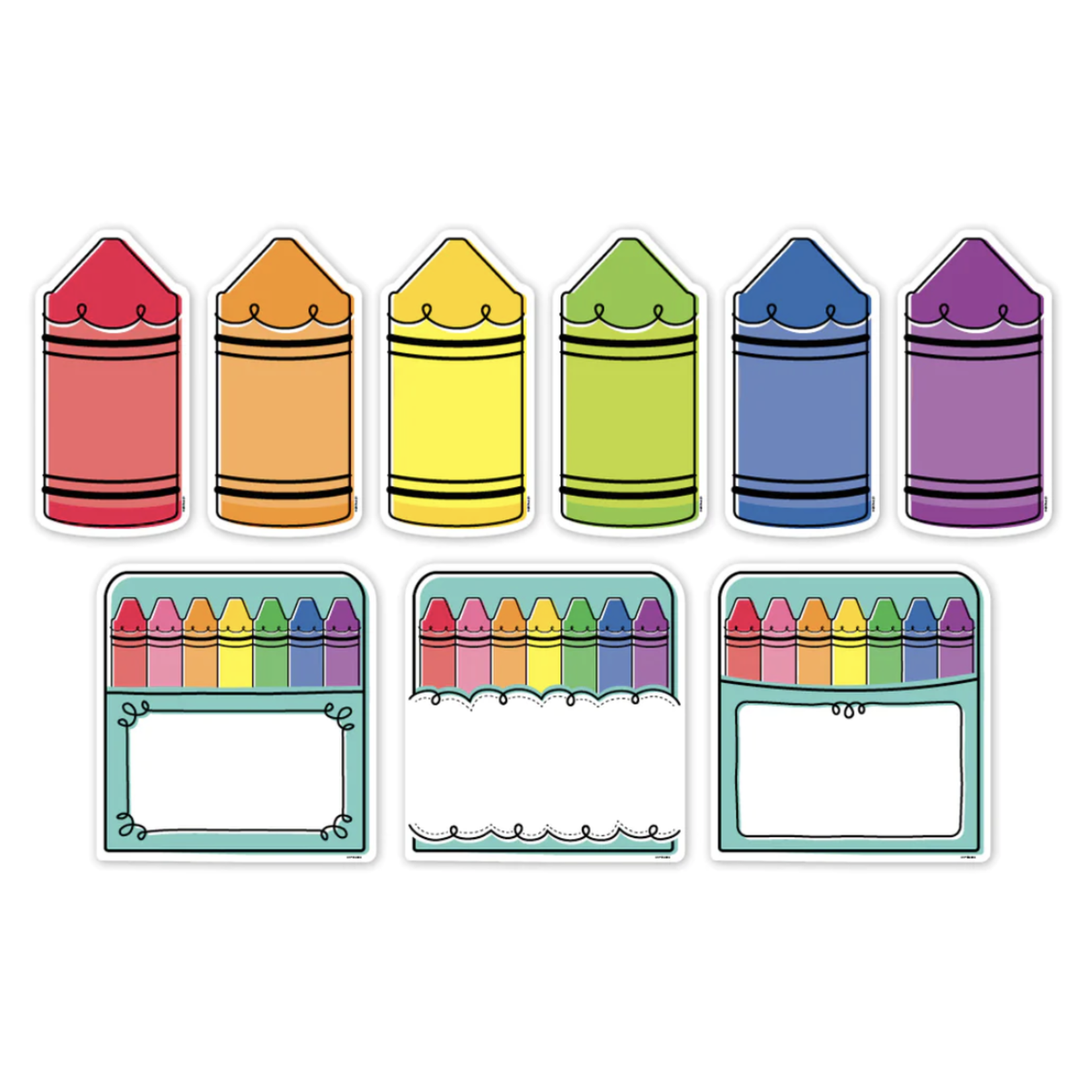 CREATIVE TEACHING PRESS Core Decor Doodle Crayons 6" Designer Cut-Outs