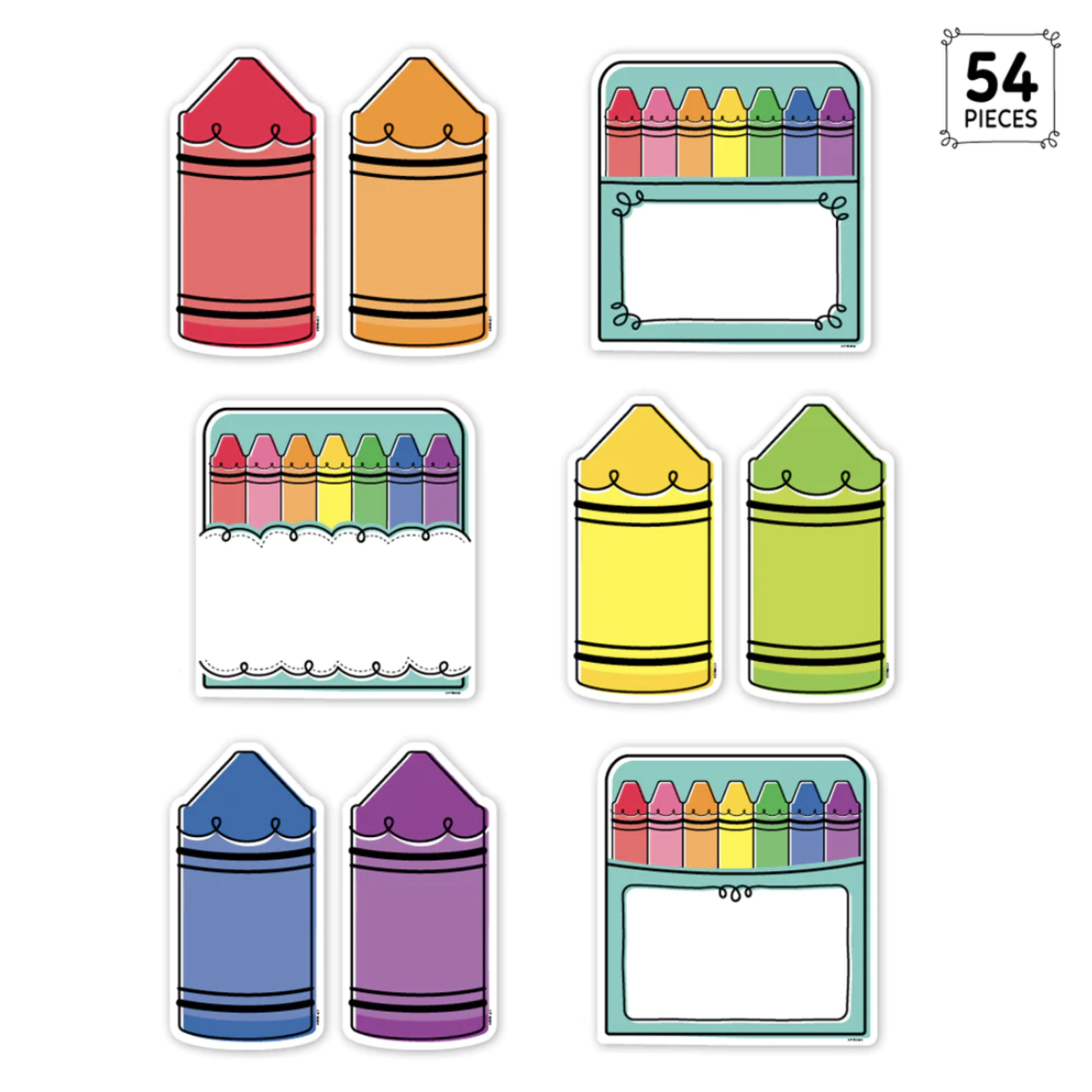 CREATIVE TEACHING PRESS Core Decor Doodle Crayons 6" Designer Cut-Outs