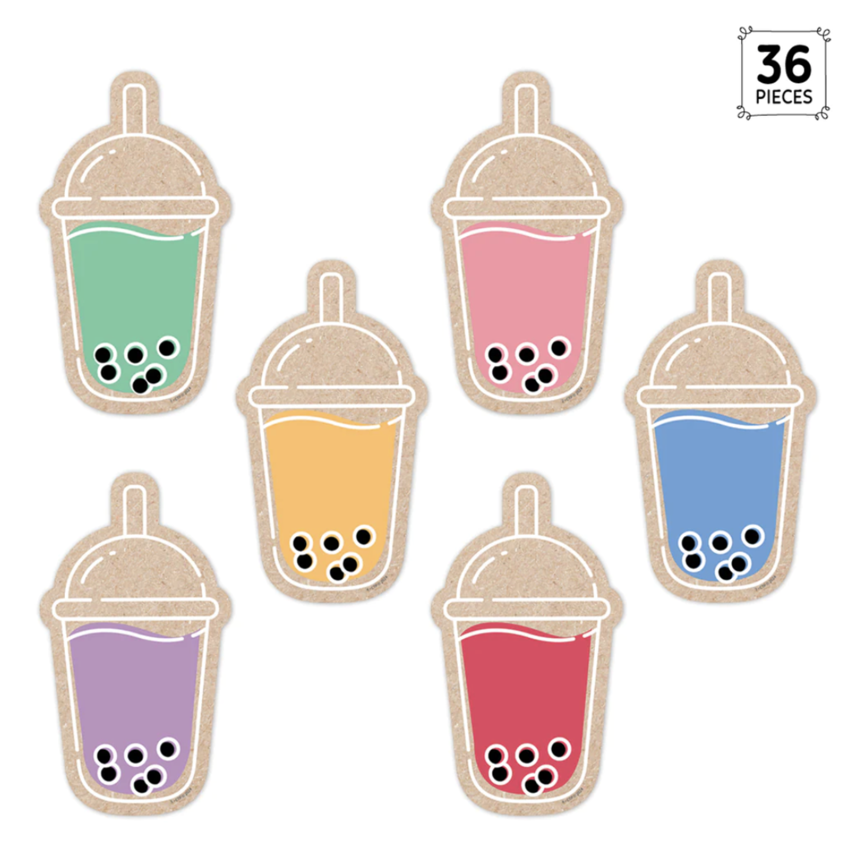 CREATIVE TEACHING PRESS Krafty Pop! Boba Cups 6" Designer Cut-Outs