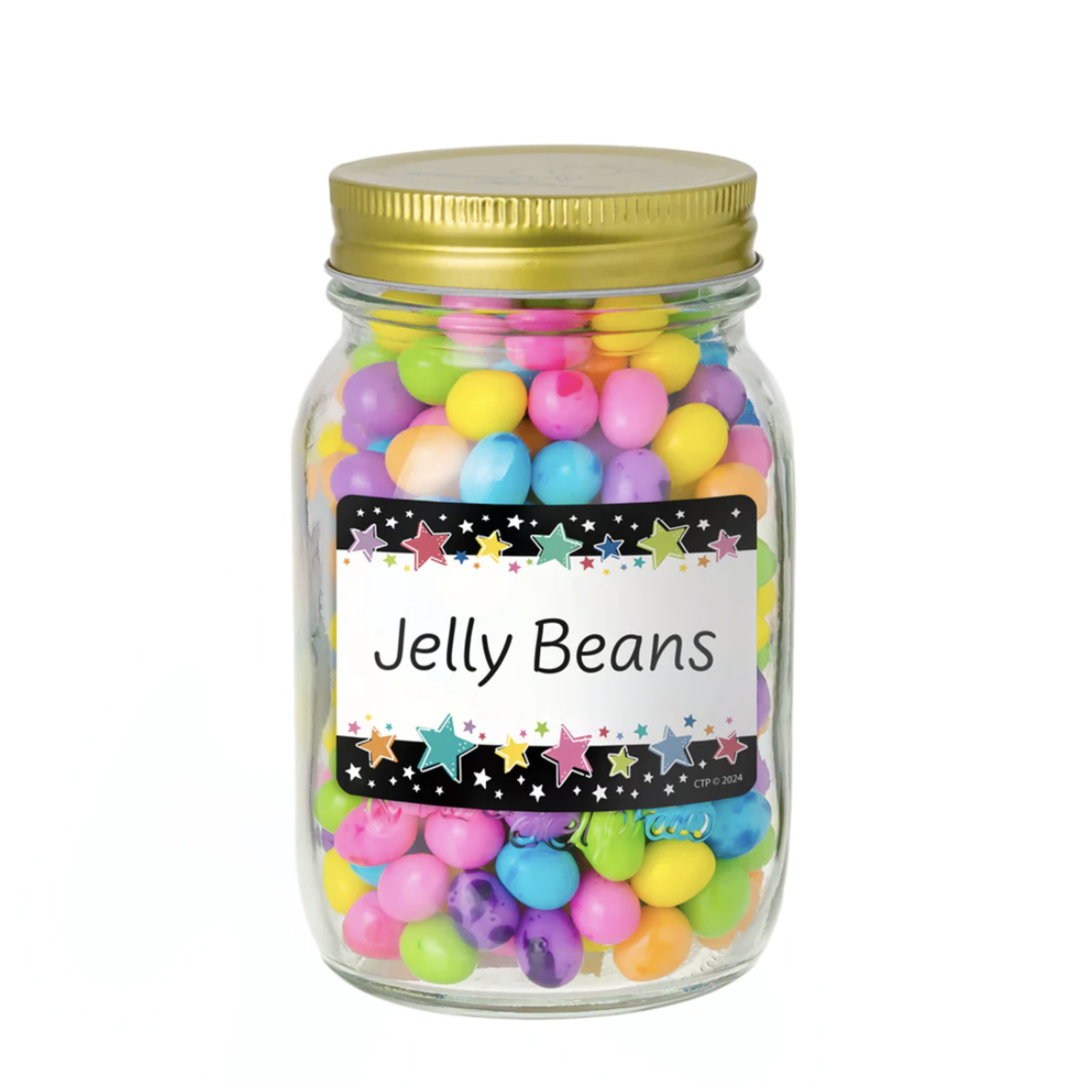 CREATIVE TEACHING PRESS Star Bright Colorful Stars on Black Labels