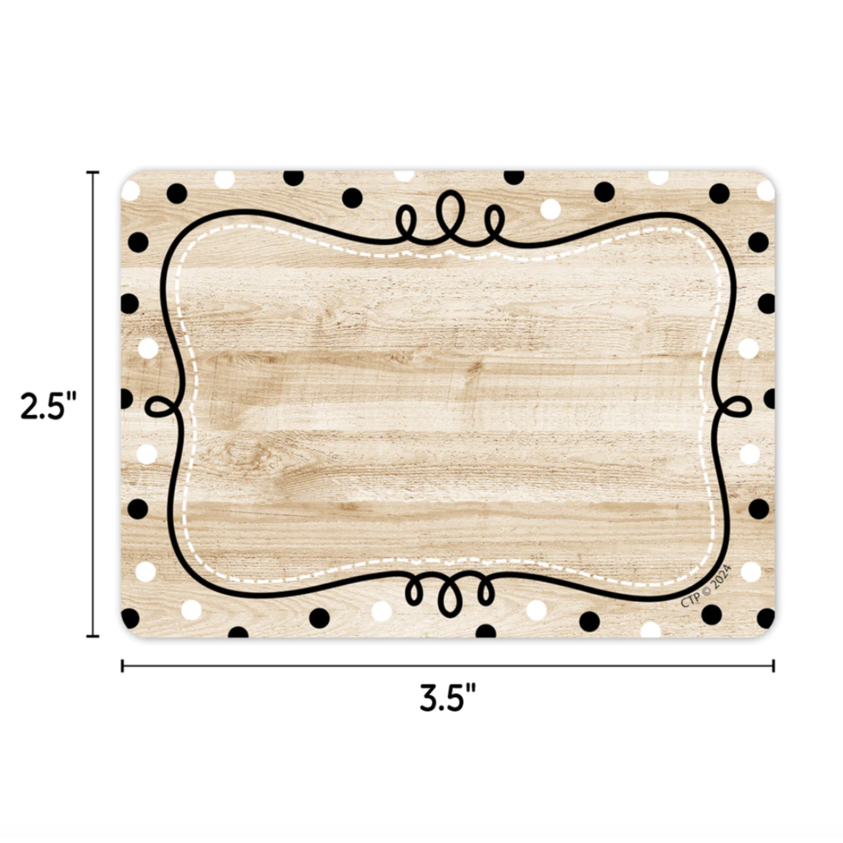 CREATIVE TEACHING PRESS Core Decor Loop-de-Dots on Wood Labels