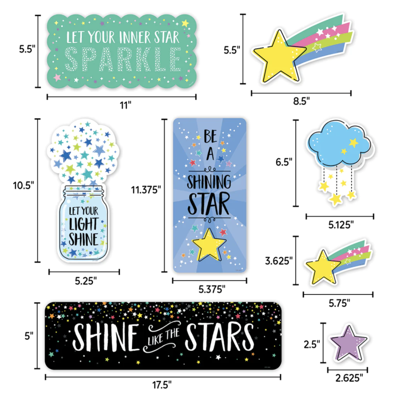 CREATIVE TEACHING PRESS Star Bright Positive Thinking Mini Bulletin Board