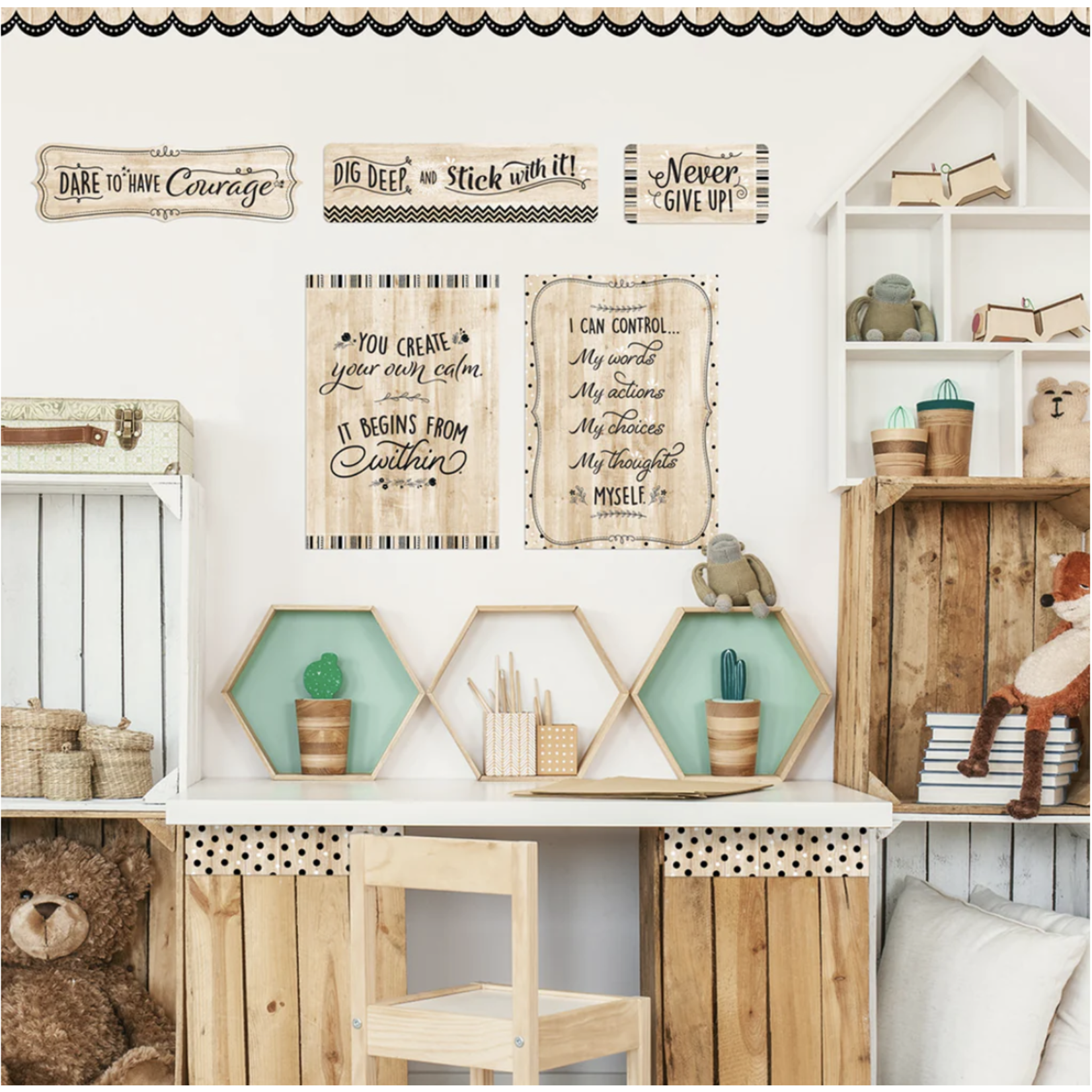 CREATIVE TEACHING PRESS Core Decor Mindset Matters Headlines Mini Bulletin Board