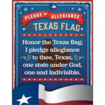 TEACHER CREATED RESOURCES Pledge of Allegiance to the Texas Flag Chart