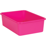 TEACHER CREATED RESOURCES Pink Large Plastic Storage Bin