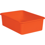 TEACHER CREATED RESOURCES Orange Large Plastic Storage Bin