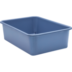 TEACHER CREATED RESOURCES Slate Blue Large Plastic Storage Bin