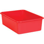 TEACHER CREATED RESOURCES Red Large Plastic Storage Bin