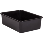 TEACHER CREATED RESOURCES Black Large Plastic Storage Bin