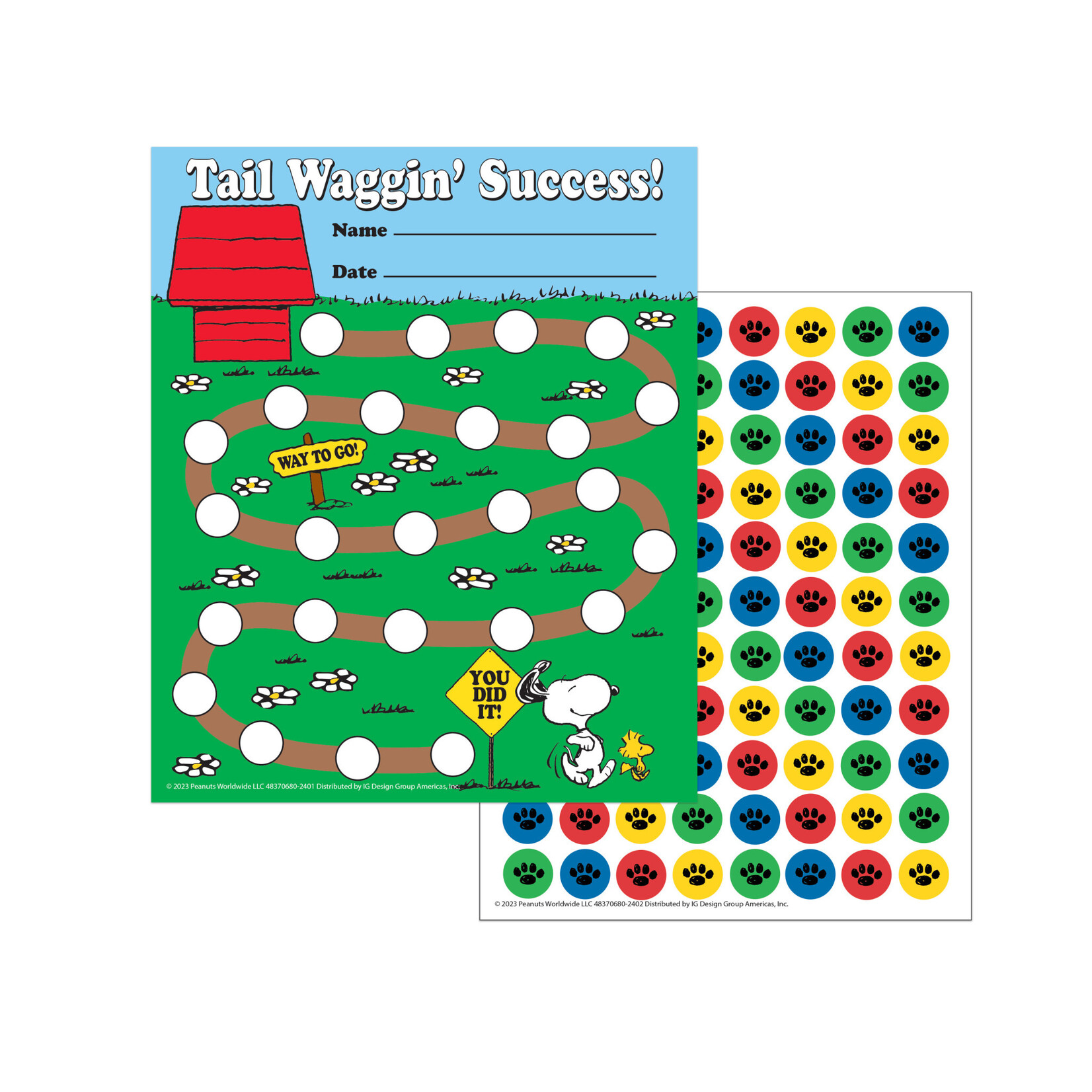 Peanuts Mini Reward Chart w/ Stickers