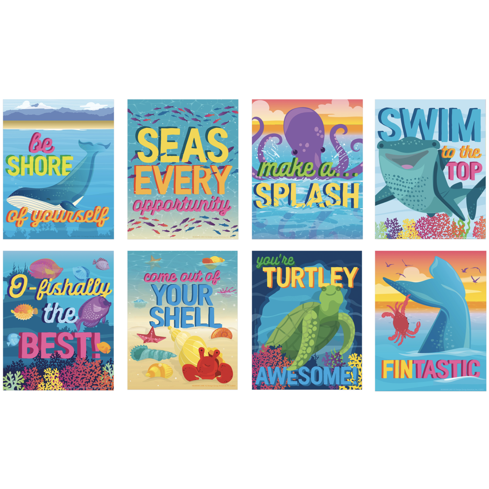 Seas the Day Mini Poster Set